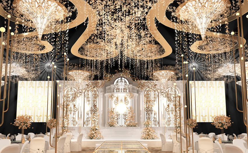 白玉花木兰喜事汇金色大厅效果展示